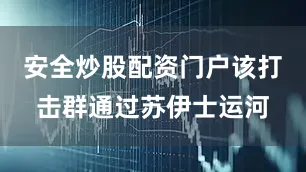 安全炒股配资门户该打击群通过苏伊士运河